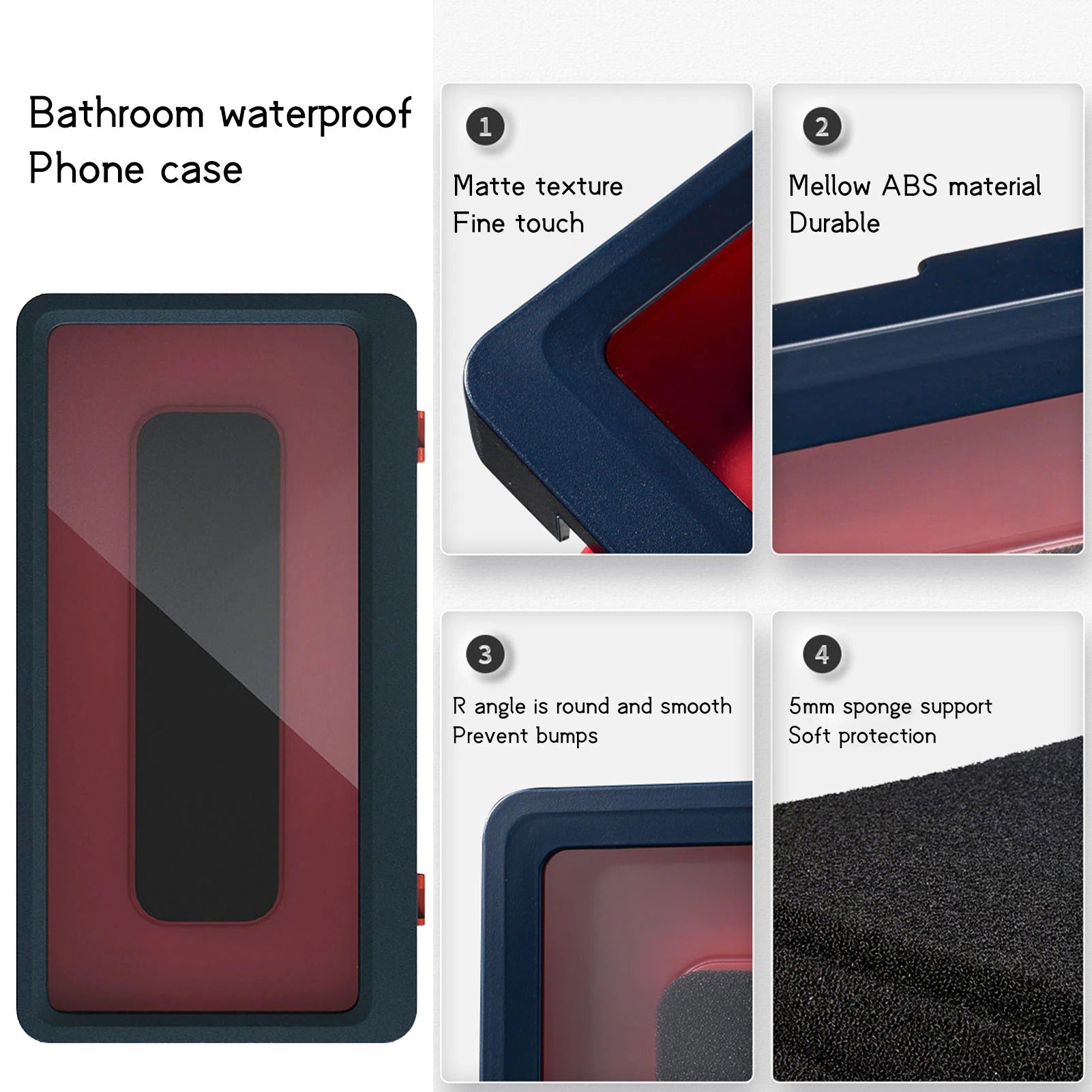 Waterproof Phones Storager Bath Wall Mounted Holder