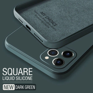 Square Liquid Silicone Phone Case