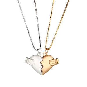 Heart Angel Demon Wing Pendant Necklace